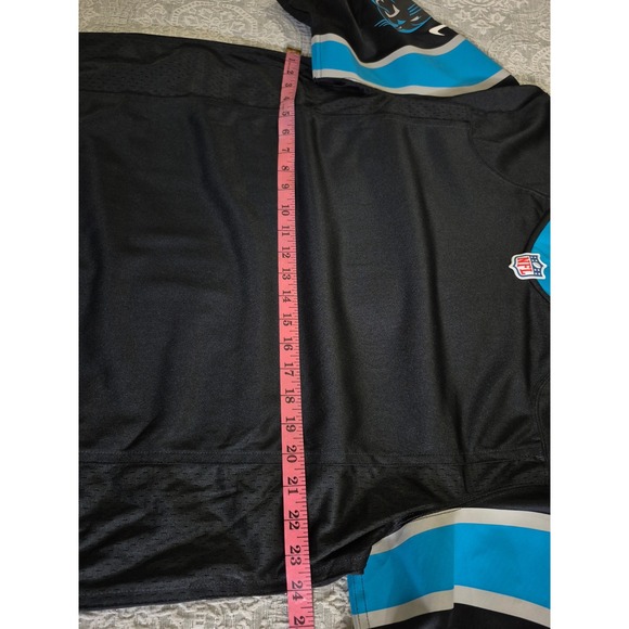 NWOT Carolina Panthers NFL Blank Nike Football Men's Large Jersey Black Blue‎ - Picture 5 of 5